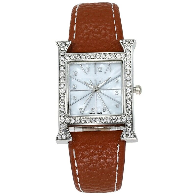 2020 nova moda amante relógios topo marca de luxo couro feminino relógio quadrado original strass quartzo relógio masculino relógios
