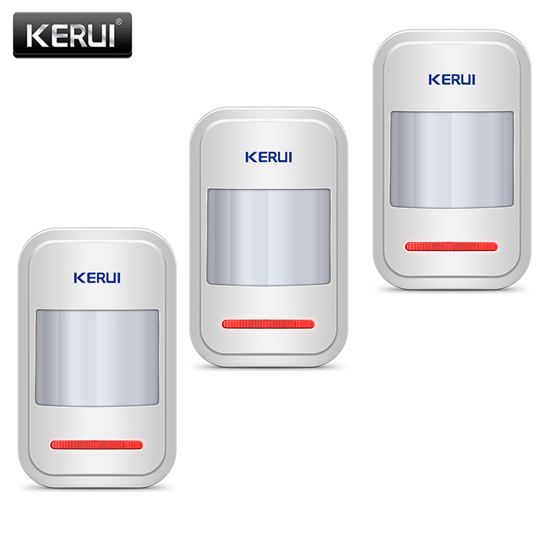 KERUI Motion Sensor Detector For GSM PSTN Home Alarm System Czujnik Ruchu 3Pcs/lot Garage Alarm Wireless Infrared PIR Sensor