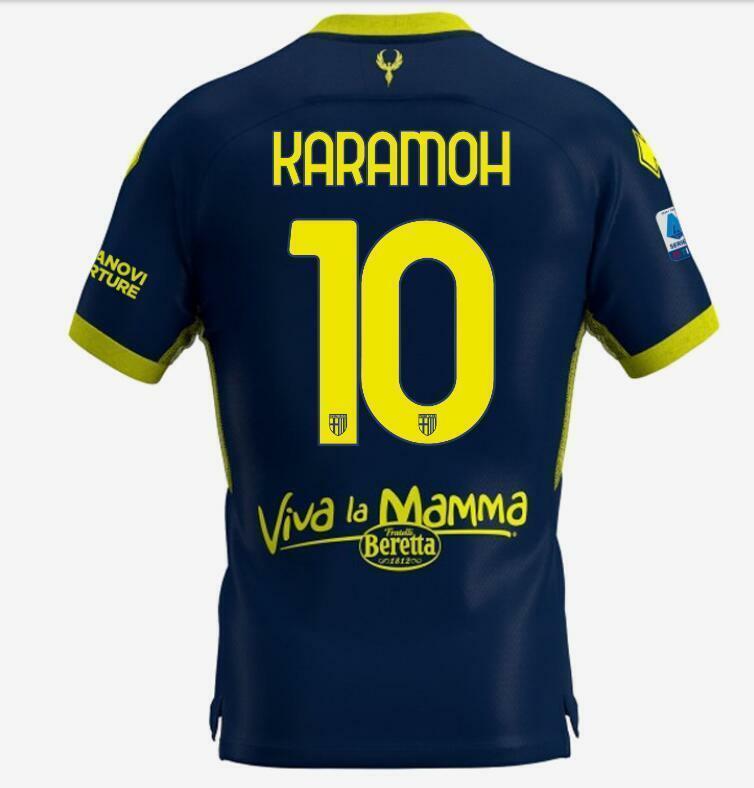 2020 2021 koszulka Parma Calcio koszulka z dala od domu cypryjska koszulka piłkarska Parma GERVINHO GRASSI KARAMOH CORNELIUS piłka nożna jer