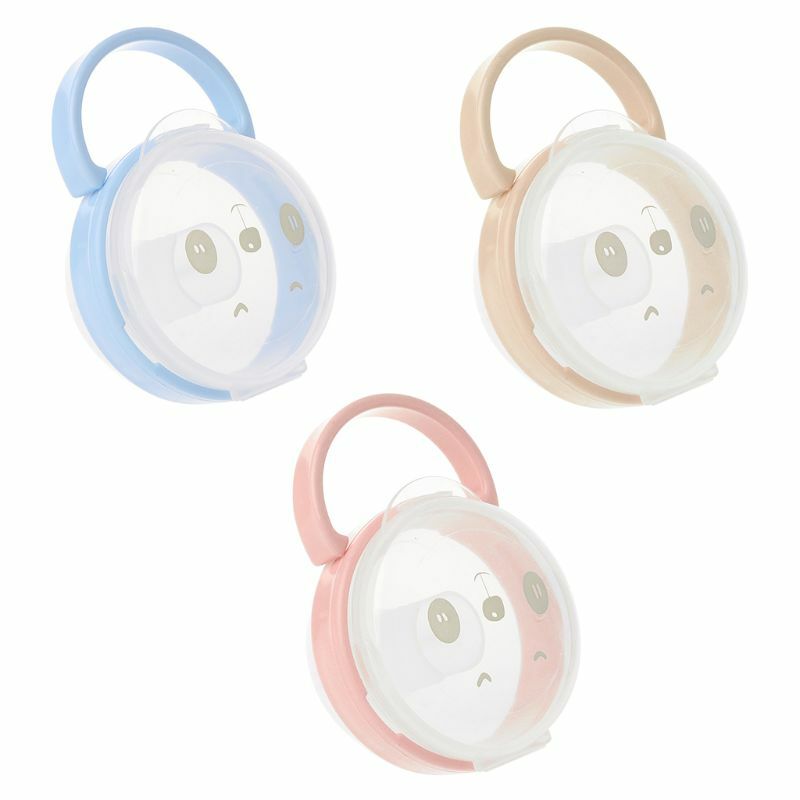 2022 New Baby Pacifier Storage Box Cartoon Panda Pattern Pacifiers Nipple Transparent Dust Boxes Portable
