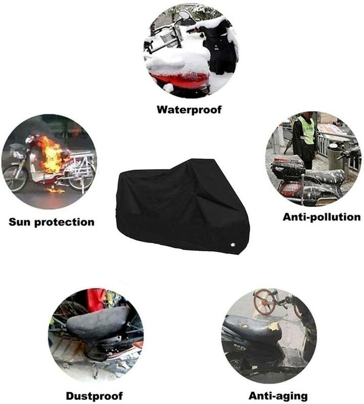 Чехол для мотоцикла водонепроницаемый пылезащитный чехол для мотоцикла защита от снега УФ-защита с отверстием для ключей аксессуары для вс...