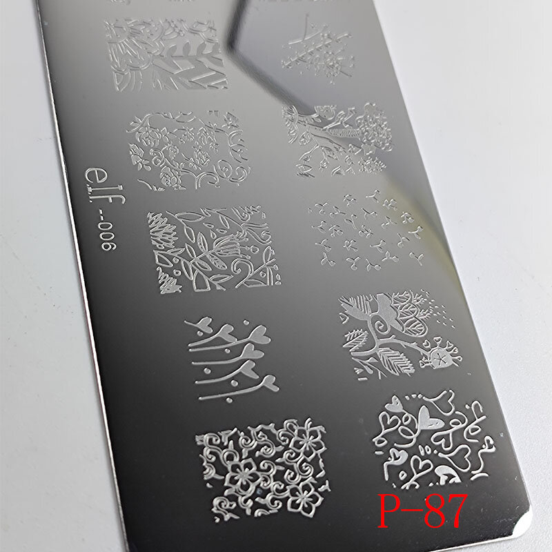 1PC Größe 6*12CM Luxus Marke Logo Nagel Platten Cartoon Nagel Stanzen Vorlage Negative Raum Puzzle Stempel maniküre Stanzen Platte