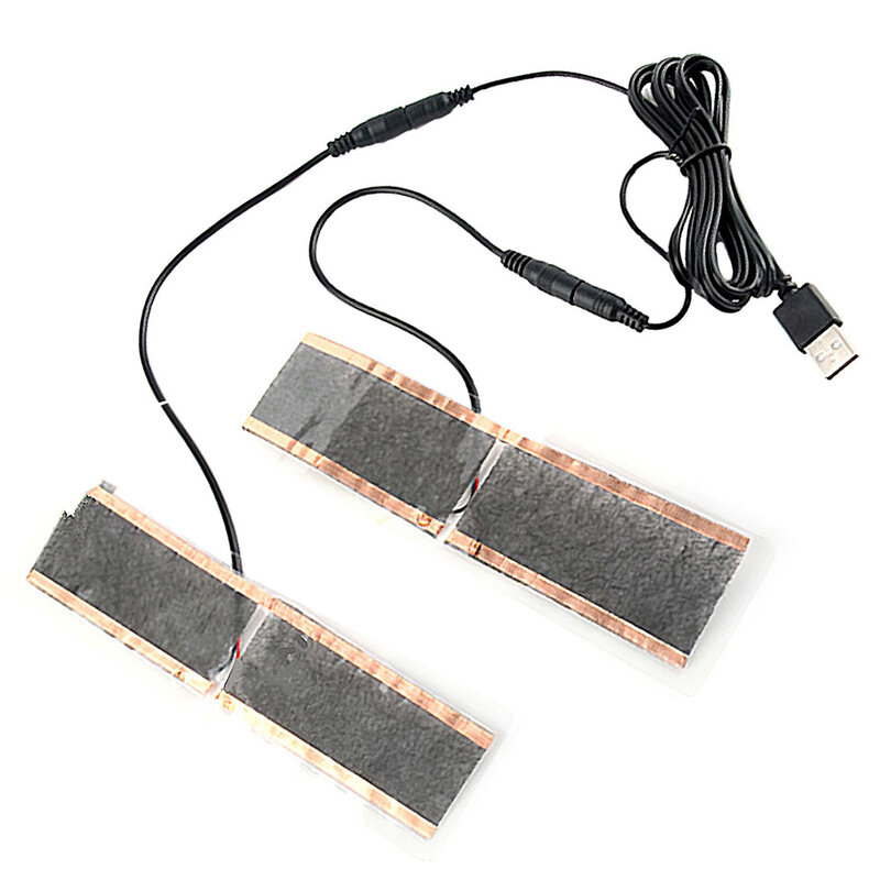 2 paia di riscaldamento elettrico Pad USB ultra-leggero in fibra di carbonio riscaldato soletta Pad scaldapiedi pieghevole per stivali scarpe nuovo arrivo