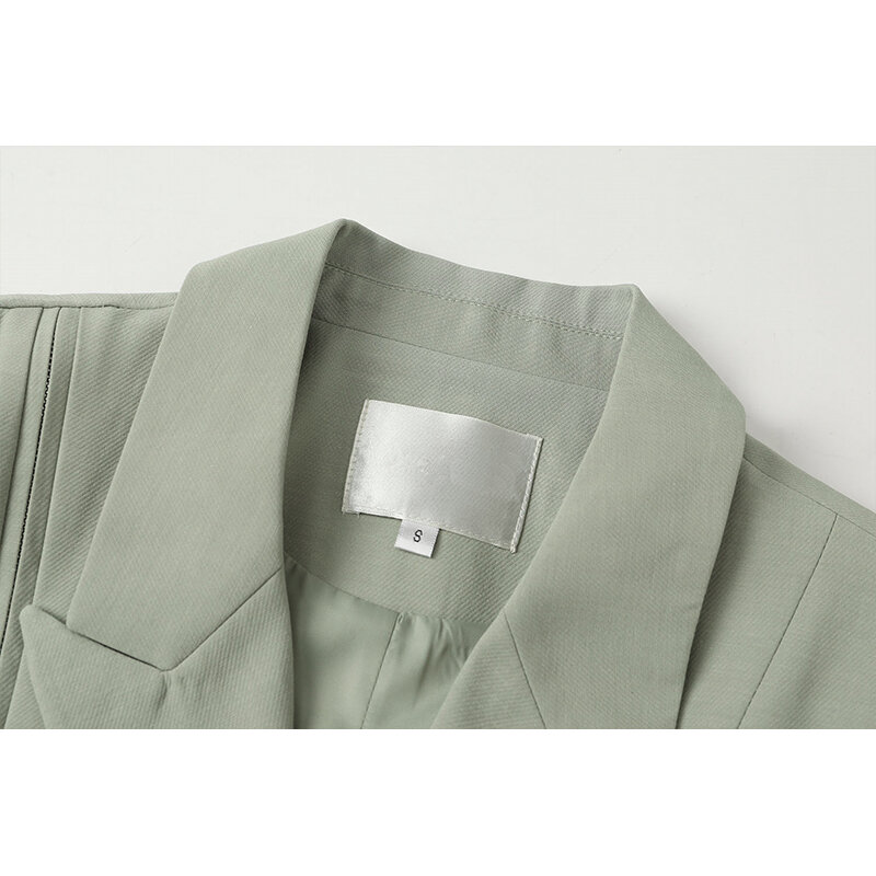 Chaqueta holgada de manga larga para mujer, abrigo informal con un solo pecho, moda coreana, Otoño, 2021