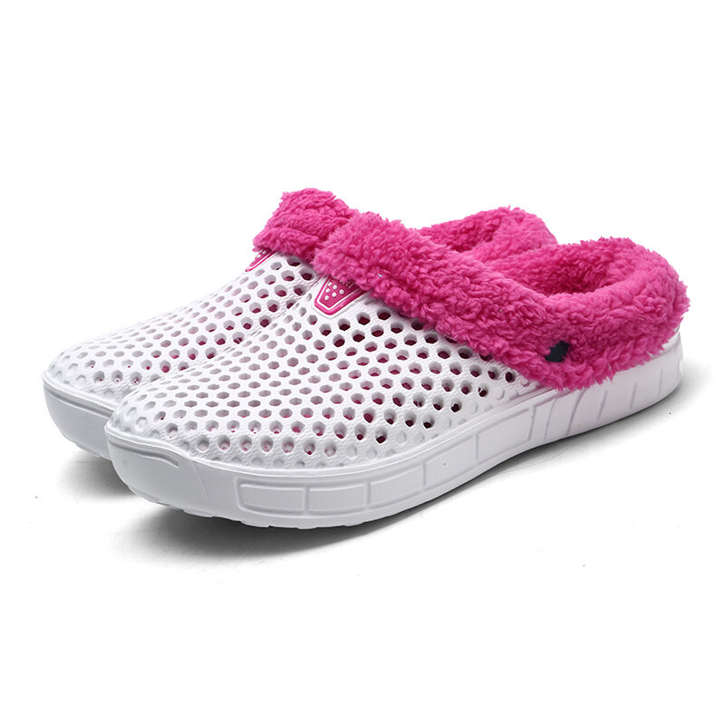YISHEN-Zapatillas de plataforma impermeables para mujer, zapatos antideslizantes suaves de EVA para exteriores, informales, de felpa, cálidos, de secado rápido, Invierno