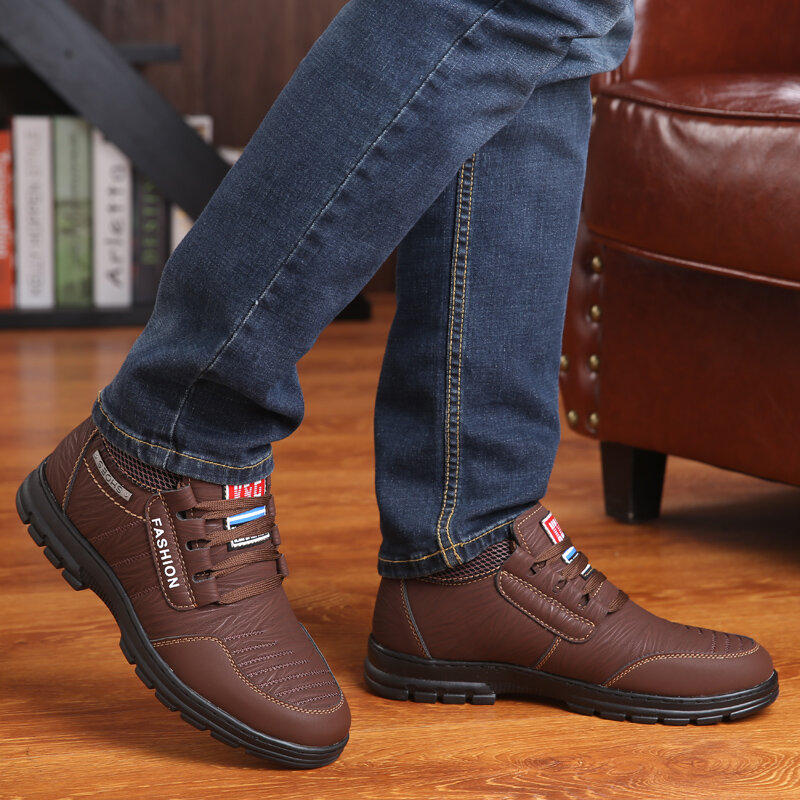 Damyuan USPS Sepatu Kasual Tetap Hangat Bernapas Pria Sepatu Nyaman Luar Ruangan Berjalan Non-slip menolak Memakai Menjalankan Sepatu