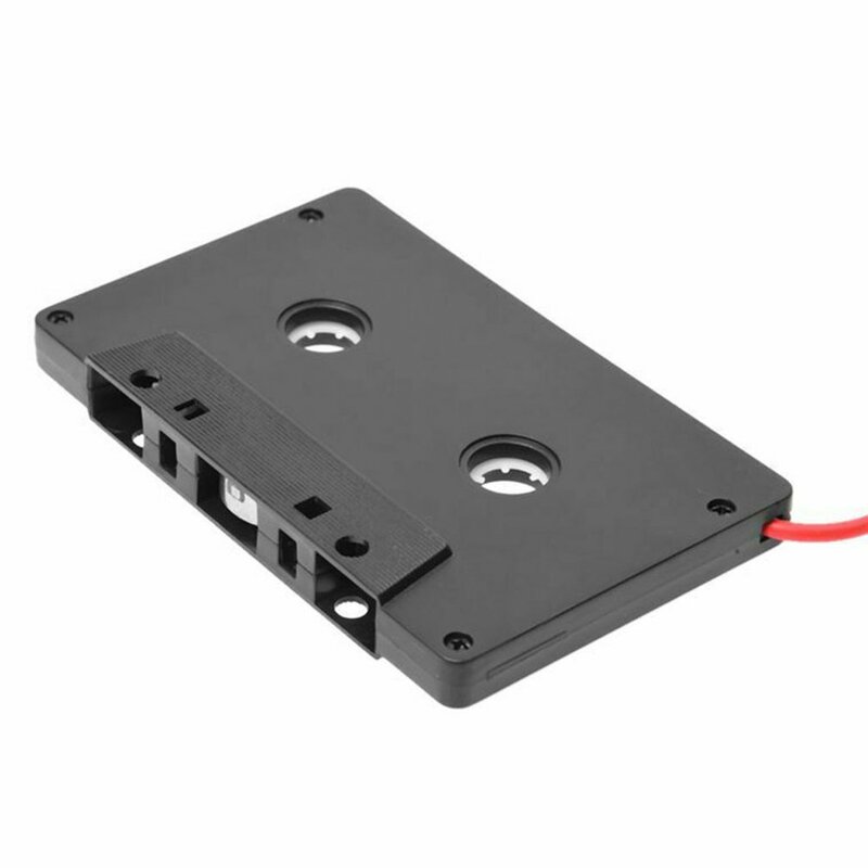 Novo 3.5mm carro aux fita de áudio estéreo cassete gravador adaptador conversor para carro cd player mp3 b8t5 preto cor vermelha durável