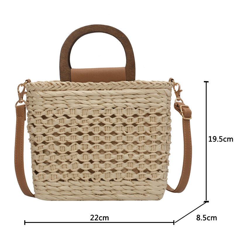с доставкой 2021 Trend Women Straw Crossbody Bag Hand-woven Shoulder Bags Seaside Designer Handbags Ladies Shoulder Messengerbag