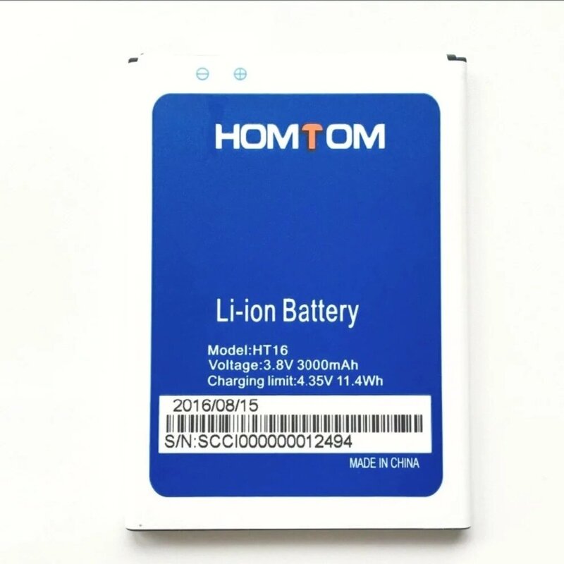 HOMTOM HT16 Battery 100% Original Replacement 3000mAh Li-ion Back-up Battery for HOMTOM HT16 Pro Smartphone