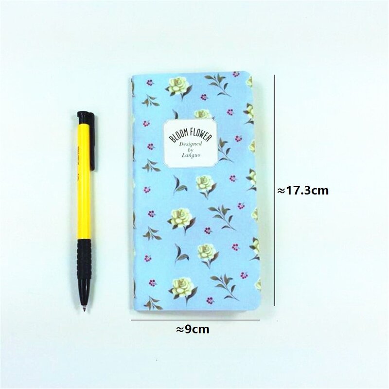 Mini cuaderno de Papel Kraft de la serie de flores de jazmín, cuaderno de bricolaje, diario, Bloc de notas de regalo de moda, 1 unids/lote