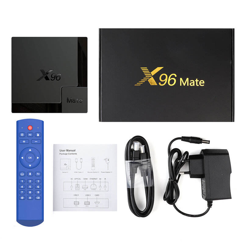 أفضل علبة تلفزيون بروتوكول الإنترنت X96 ماتي 4G 64G أندرويد 10.0 صندوق التلفزيون Allwinner H616 X96mate 4G 32G الذكية ip TV فك التشفير السفينة من فرنسا