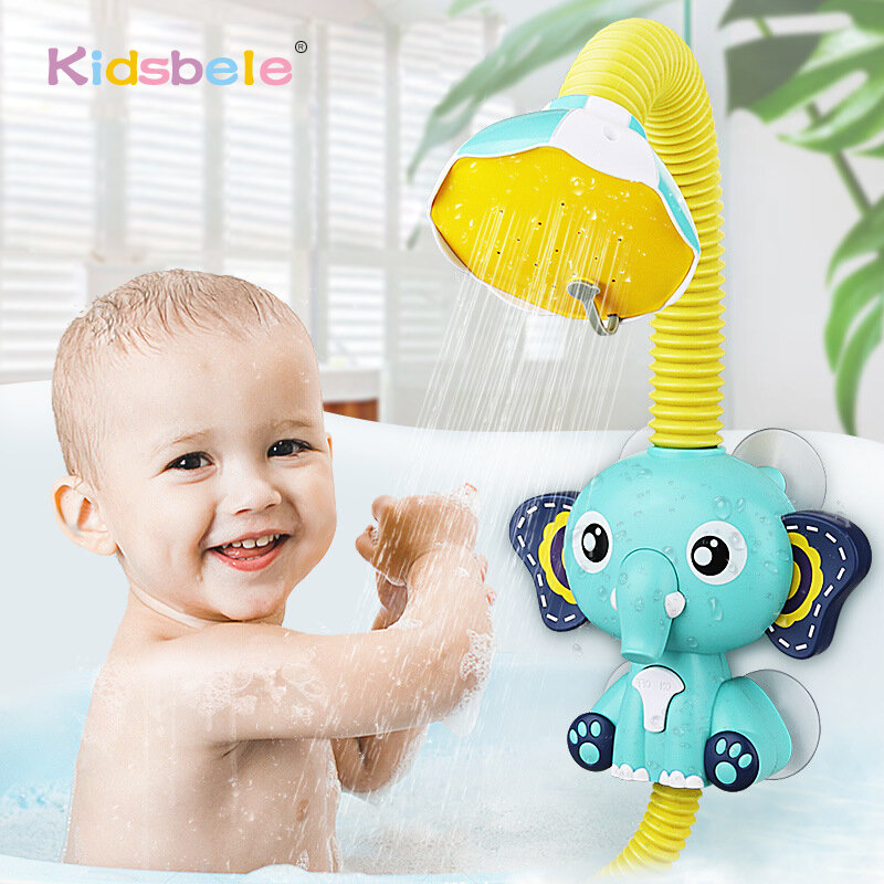 Jouet de bain en forme d'éléphant, pompe à eau automatique électrique, temps de bain, jeu de bain pour tout-petits, jouets de baignoire pour bébés et enfants