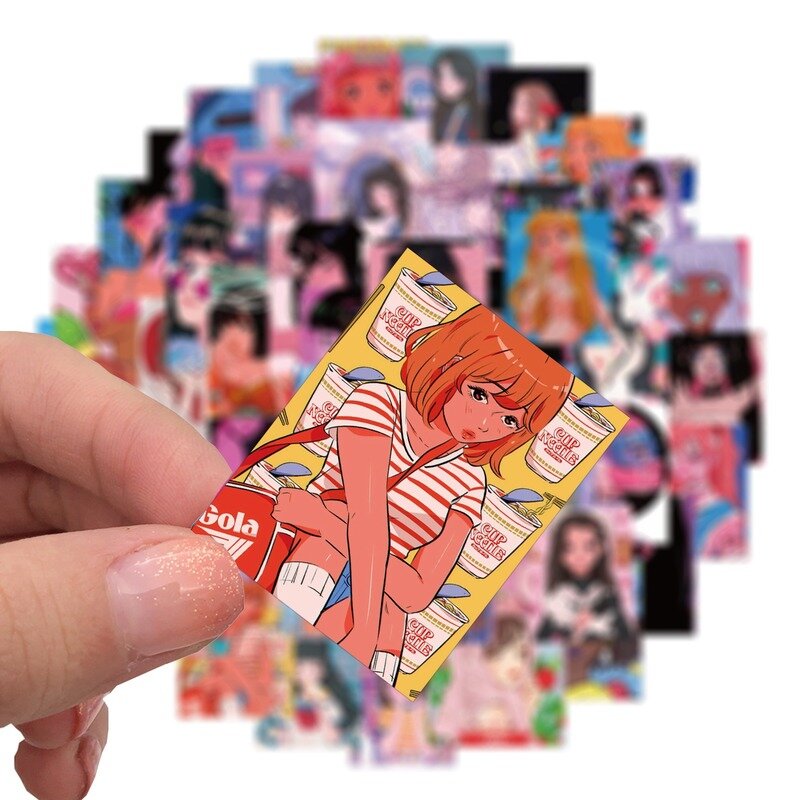 10/50PCS Sweetheart Beauty Stickers Anime Girls 오타쿠 복지 그림 전화 노트북 수하물 낙서 스티커 데칼