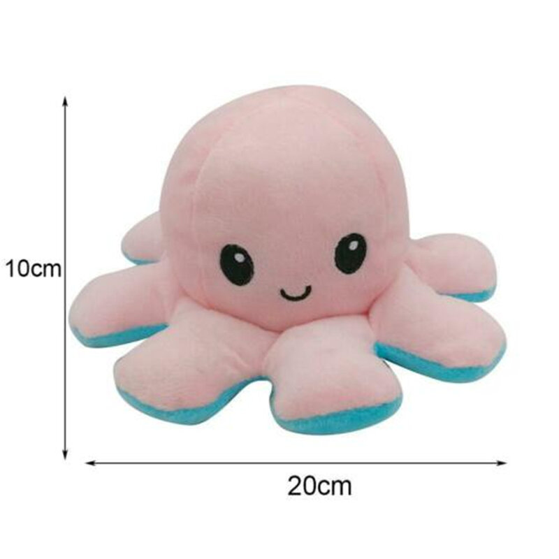 Muñeco de peluche de doble cara para niños, juguete casero de peluche de doble cara, pulpo Octopus Crossing