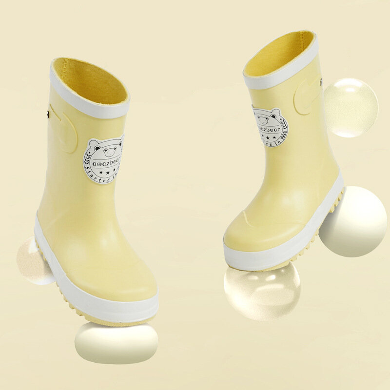 Botas de goma de protección para niños, cubierta de zapatos de lluvia rosa para niños, moda, zapatos de lluvia genlaarsnes Kinderen LL50YX