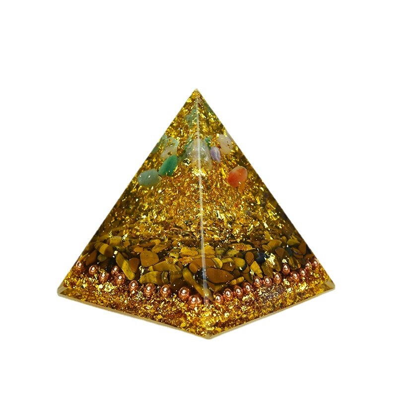 Energie Pyramide Emotionale Verbessert Beziehung Vermögen Erhöhen Vertrauen Manipura Chakra Kristall Schmuck Orgonite Ornamente