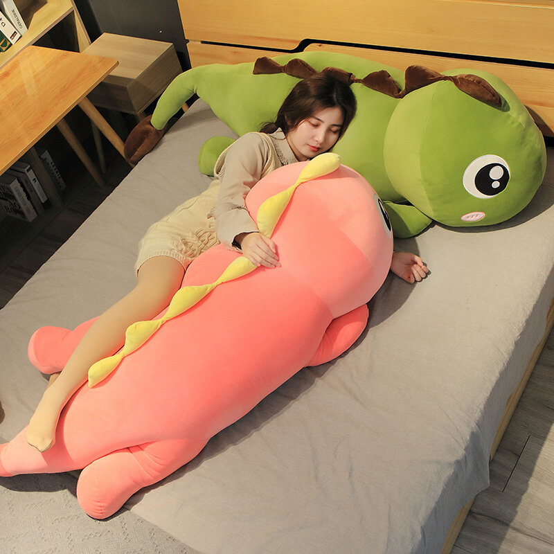 Dinozaur poduszka pluszowa zabawka lalka śpiąca duża poduszka lalka miś Kawaii lalka Anime niedźwiedź wypchana zabawka przytulić lalki urodziny prezenty