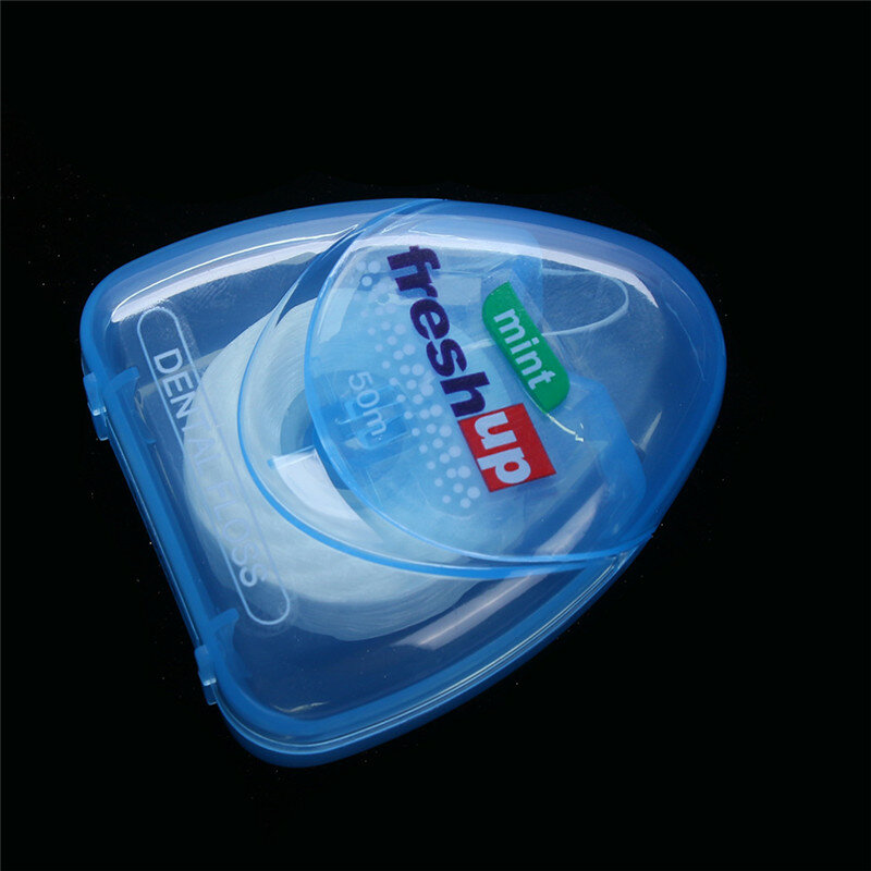 2020 popolare sapore di menta piperita 50M Micro cera cura del filo interdentale raccoglie il filo pulito per l'igiene orale interdentale efficiente