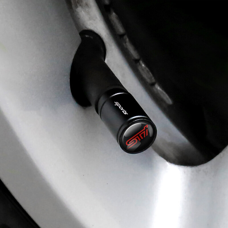 4 шт/лот автомобиль-Стайлинг Спорт STI эмблемы вентиль шины колеса колпачки на ниппели автомобильных камер для SUBARU Legacy Forester Outback Impreza авто аксе...