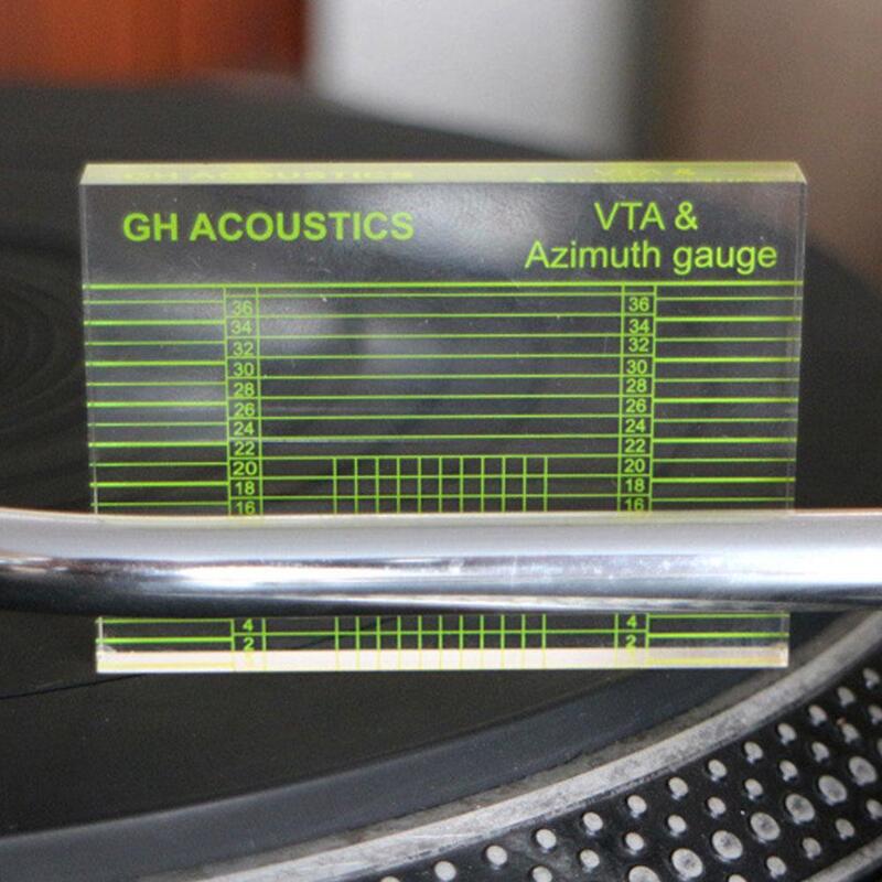1PC LP 비닐 레코드 플레이어 측정 Phono Tonearm VTA & 방위각 게이지 정렬 눈금자 액세서리
