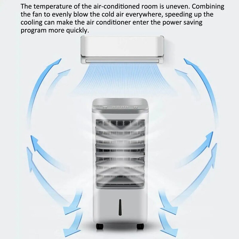 Ventilador de aire acondicionado de 220V para el hogar, enfriador eléctrico refrigerado por agua fría, Mini aire acondicionado portátil de 60W