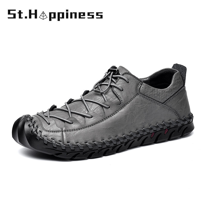 2021 neue männer Casual Schuhe Mode Müßiggänger Mokassins Klassische Handgemachte Leder Wohnungen Schuhe Marke Luxur Fahren Schuhe Große Größe