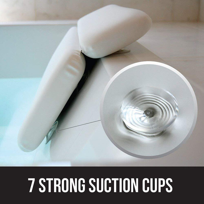 높은 품질의 욕조 베개 강한 흡입 컵 욕실 목 지원 목욕 욕조 베개 방수 방지 곰팡이 청소하기 쉬운