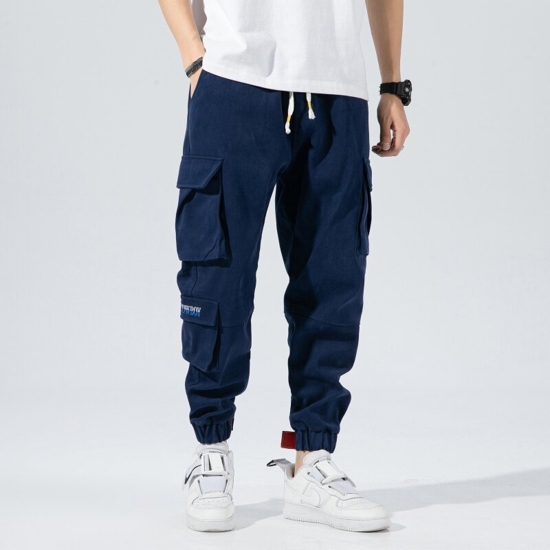 Pantaloni larghi da uomo larghi tute estive da uomo alla moda versione coreana a nove punti del marchio marea pantaloni Harem per uomo