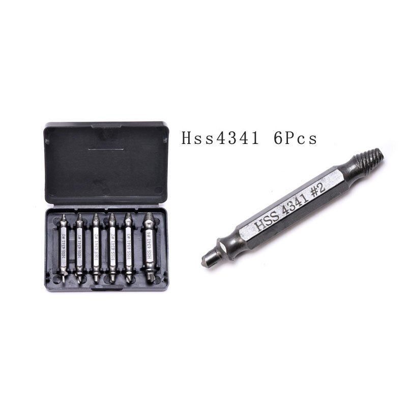6Pcs Damaged Screw Extractor Set Easily Remove Stripped or Damaged Screws Double Ended Stripped Removers  Repair Hand Tool Sets