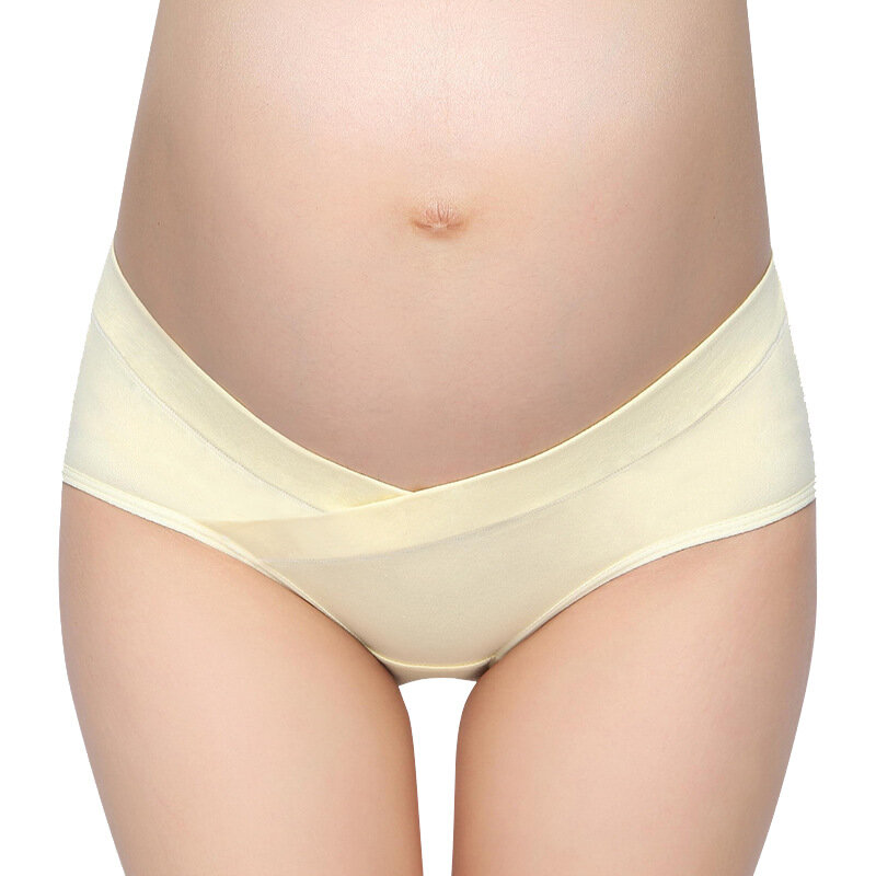 Calcinha de maternidade de algodão intimates v tipo roupa interior grávida cintura baixa confortável maternidade gravidez briefs