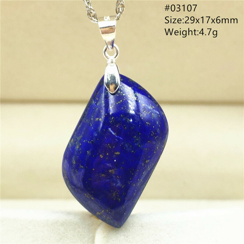Colgante de lapislázuli azul Natural para hombre y mujer, cuentas de gota de agua, collar de piedras preciosas, colgante de lapislázuli AAAAA