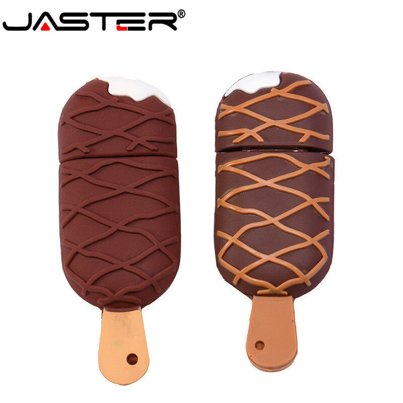 JASTER USB 2.0 Cartoon popsicle Usb Flash Drive 4GB 8GB 16GB silicone U Stick 4GB 8GB 16GB 32GB 64GB ice cream pendrive