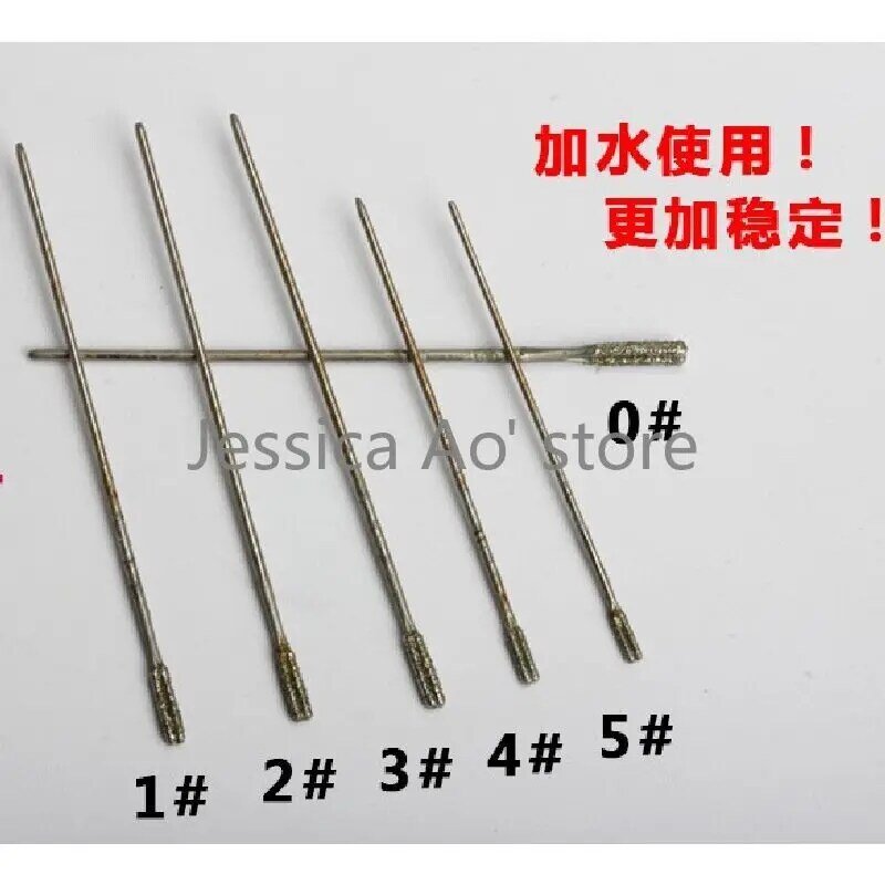 30Pcs Mata Bor Berlian Superhard Jarum Bor Giok 1-2Mm untuk Mata Bor Batu Akik Bodhi Pirus