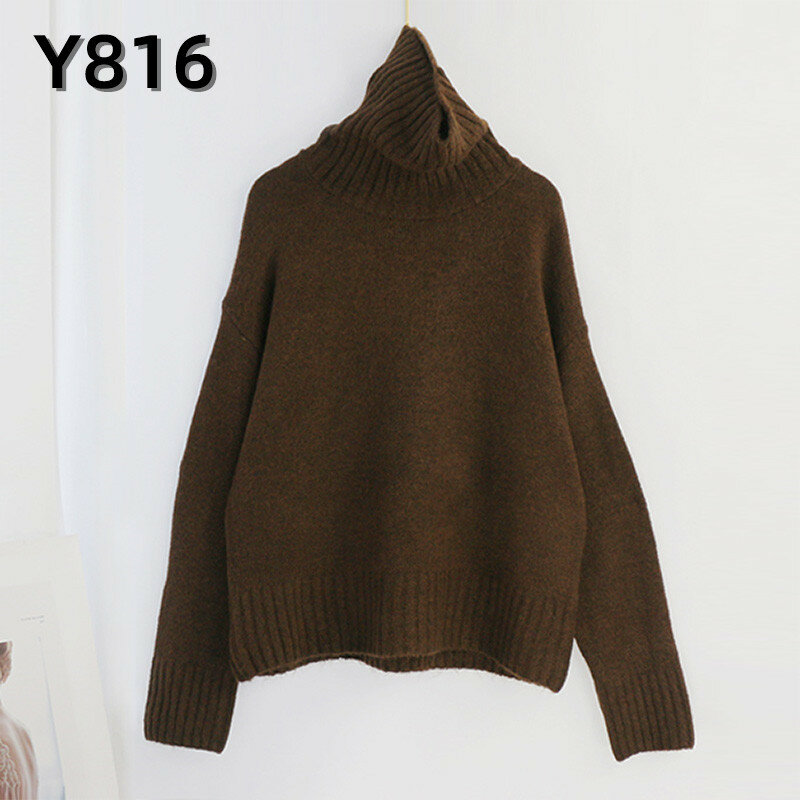 Autumn Winter Women Knitted Turtleneck Cashmere Sweater 2020 Casual Basic Pullover Jumper Batwing Long Sleeve Loose Tops