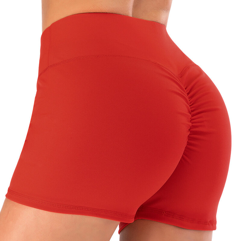 Donna Fitness Yoga Pantaloncini di Allenamento di Ginnastica Scrunch Butt Pantaloncini di alta Elastico Sport Pantaloncini Da Corsa Sport hot bicchierini di estate