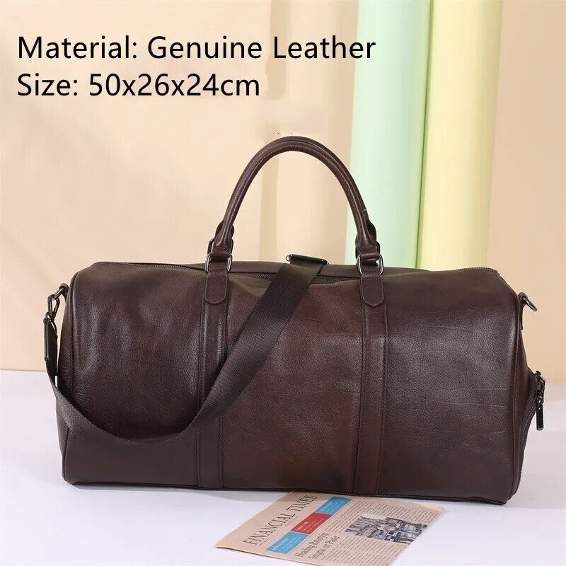 Fashion Travel Duffel Bag for Women and Men Top Genuine Leather Travel Bags New Large Capaicty Business/Travel/Vacation Bags