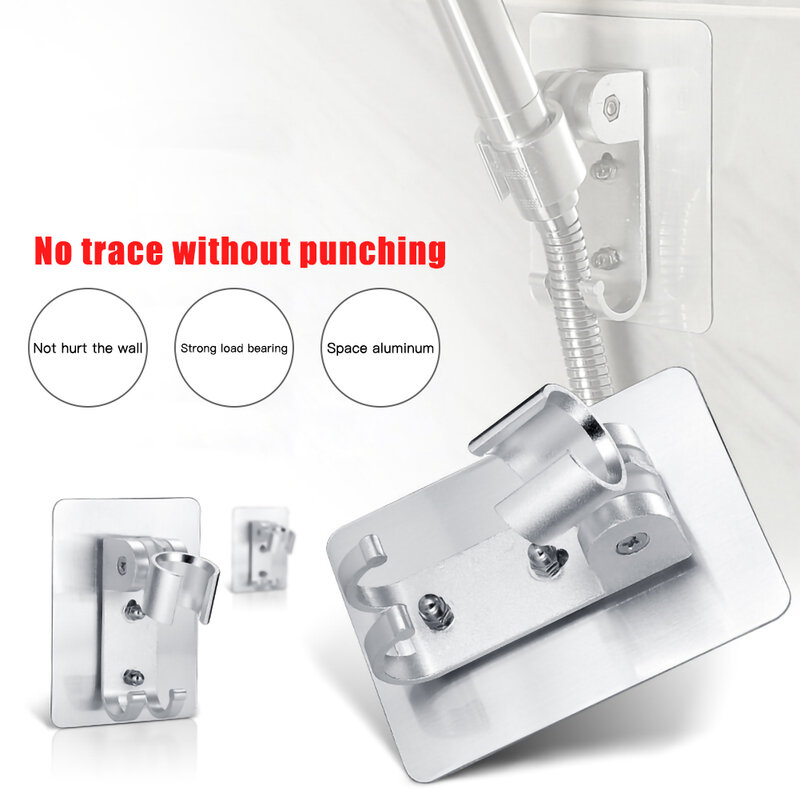 Bad Dusche Kopf Halter Einstellbare Aluminium Stand Halterung Beweglichen Paste Typ Saug Dusche Halter Für Bad Gadgets Werkzeuge