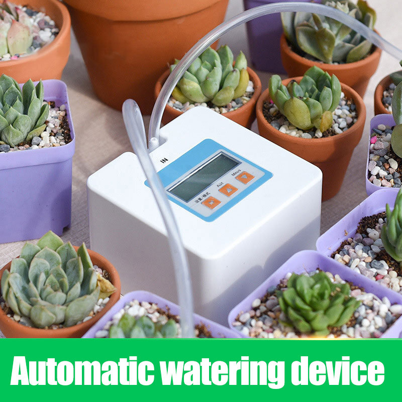 Garden Automatic Timer Drip Irrigation Device Smart Watering System Garden Water Pump Controller for Potted Plant Flower Use