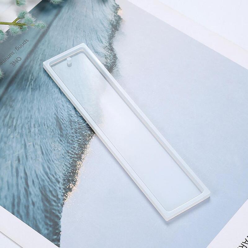 1pcs retângulo silicone bookmark molde manual diy bookmark jóias resina artesanato molde de silicone transparente fazendo epóxi e4o6