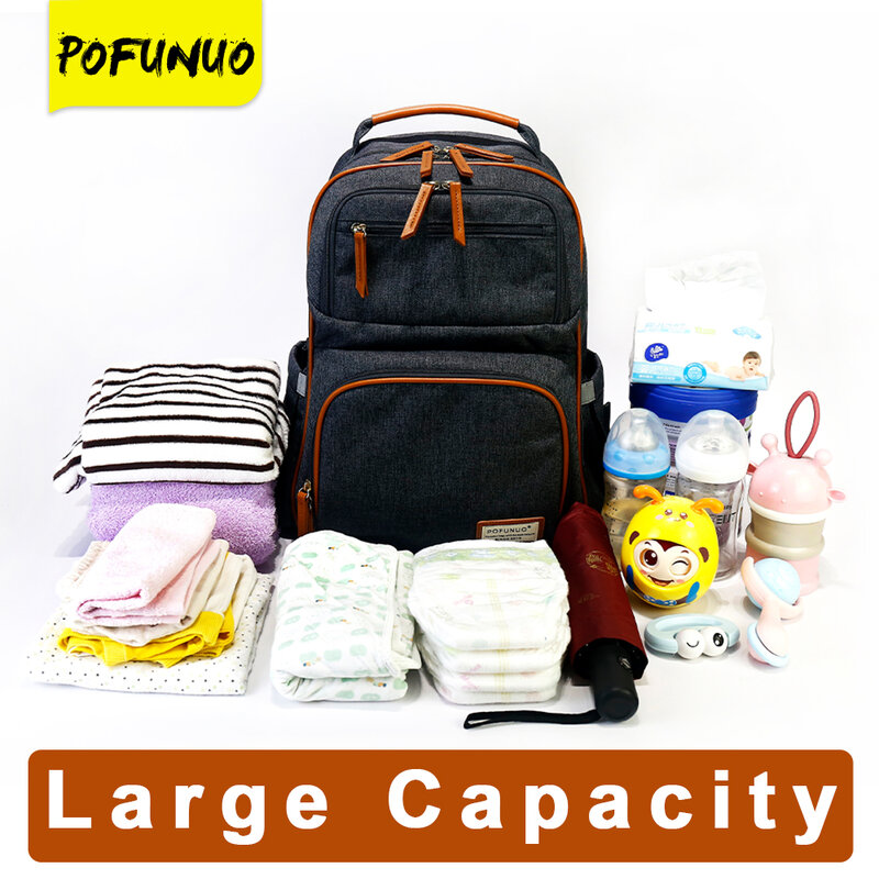 Diaper Bags Mummy Large Capacity Mom Nappy Travel Backpack Nursing  for Baby Care Women's Fashion Multi-Function Waterproof