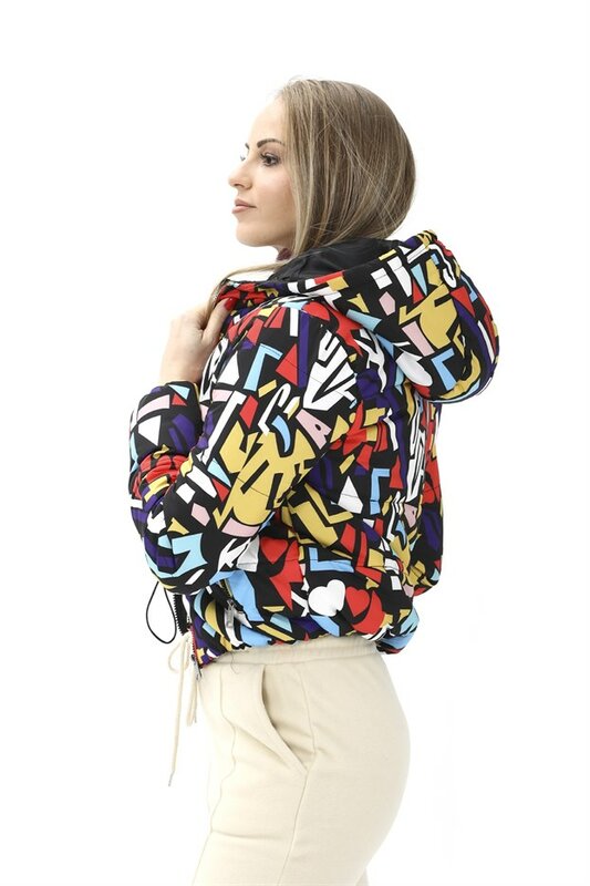 Women's Hooded Picasso Patterned Coat