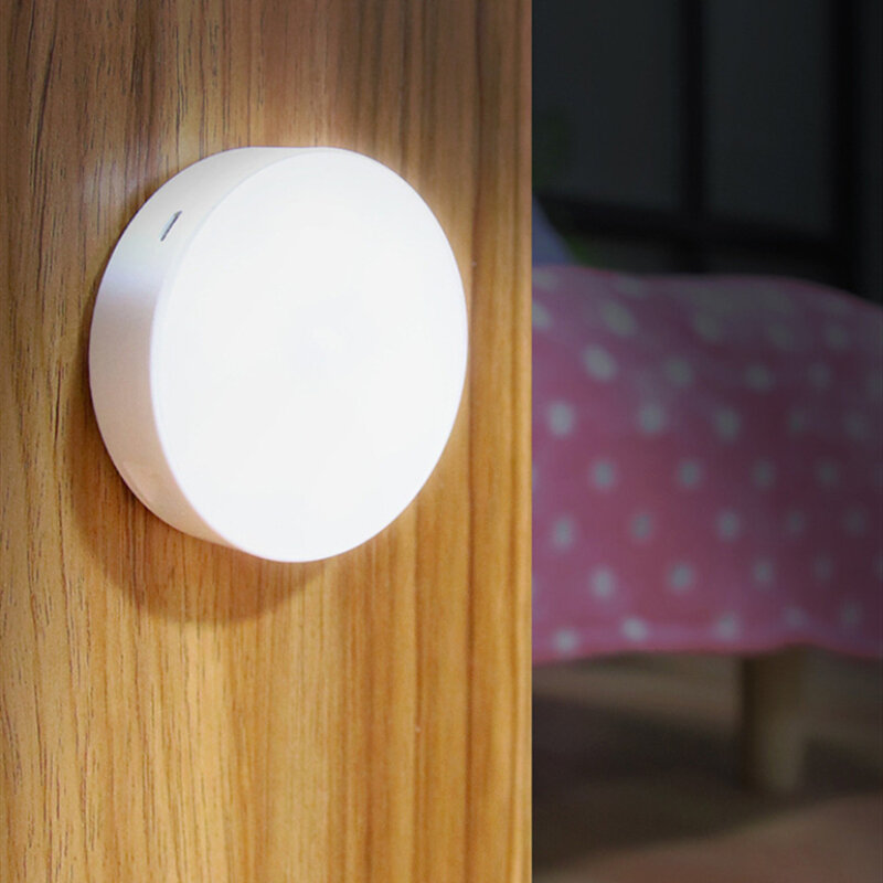 Czujnik ruchu LED lampka nocna z USB akumulator sypialnia kinkiet schody inteligentna podstawa światła lampa z czujnikiem Home energooszczędny