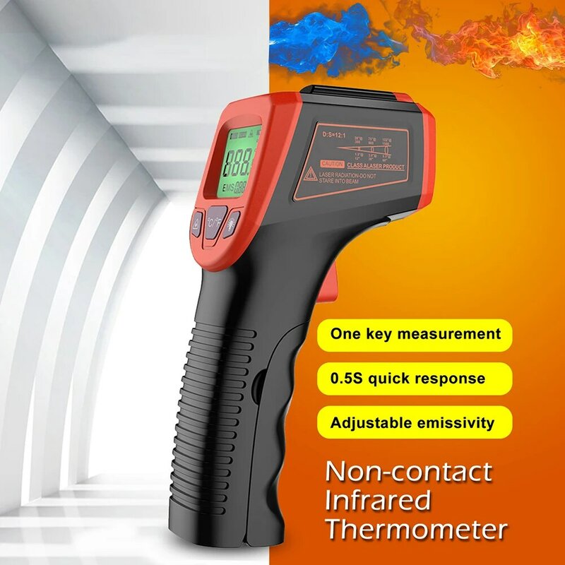 Nuovo termometro a infrarossi digitale a infrarossi senza contatto con termometro a infrarossi con retroilluminazione