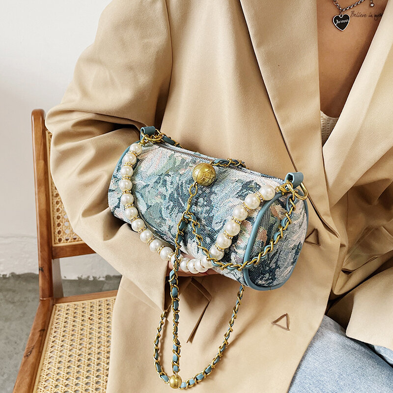 Letnia luksusowa tekstura spersonalizowana perła torebka 2021 nowych moda jedno ramię damska projektant torba listonoszka na ramię