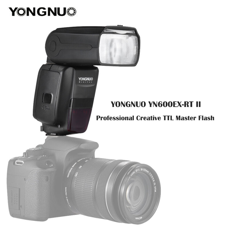 YONGNUO YN600EX-RT II 2.4G Wireless HSS 1/8000s GN60 Master Flash Speedlite for Canon Camera as 600EX-RT YN600EX RT II Speedlite