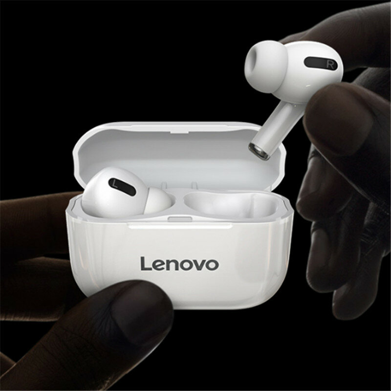 Lenovo – écouteurs sans fil Bluetooth LP1S TWS, casque d'écoute stéréo, musique HiFi, avec micro, pour Smartphone Android et IOS