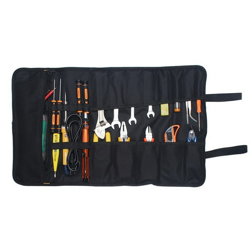Multi Pocket Oxford Cloth Bags Foldable Car Repair Kit Bag Large Rolled Working Repairing Tool Storage Bags Toolkit Organizer