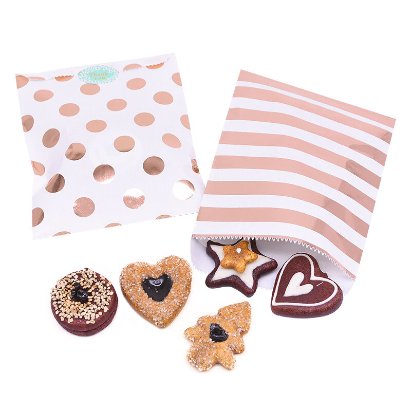 Kraftpapier Papieren Zak Biscuit Snoep Zakken Gift Verpakking Voor Bruiloft Verjaardag Pasen Festival Party Gunsten Popcorn Doos Gift