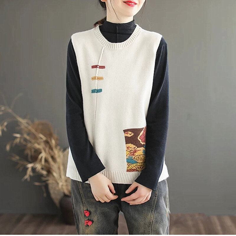 2020 Casual Women's Spring Autumn e Korean Soft Knitted Sweater Vest Waistcoat Vintage Sleeveless Cashmere Pullovers Oversized