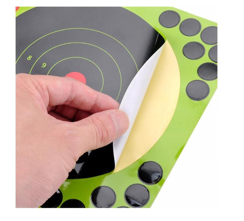 8 Inch Shooting Target Paper Adhesive Reactivity Targets Stickers Practice Training Gun  Binders Hunting Accessories
